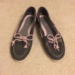 Sperry Topsider Gray Leather Boat Shoes